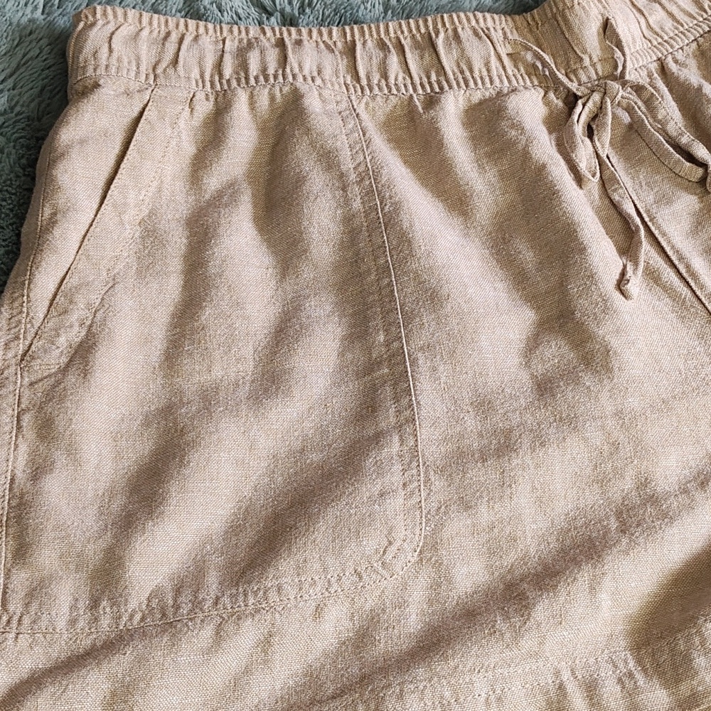 GAP Tan High Waist Shorts with Elastic Waistband